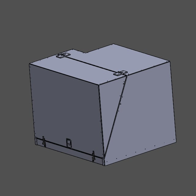 Plan du coffre de stockage aluminium pour semi-remorque
