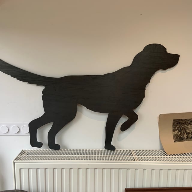 Tôle décorative découpée au laser avec portrait de chien personnalisé