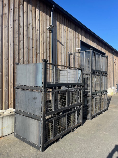 Châssis empilables en acier galvanisé fabriqués sur mesure